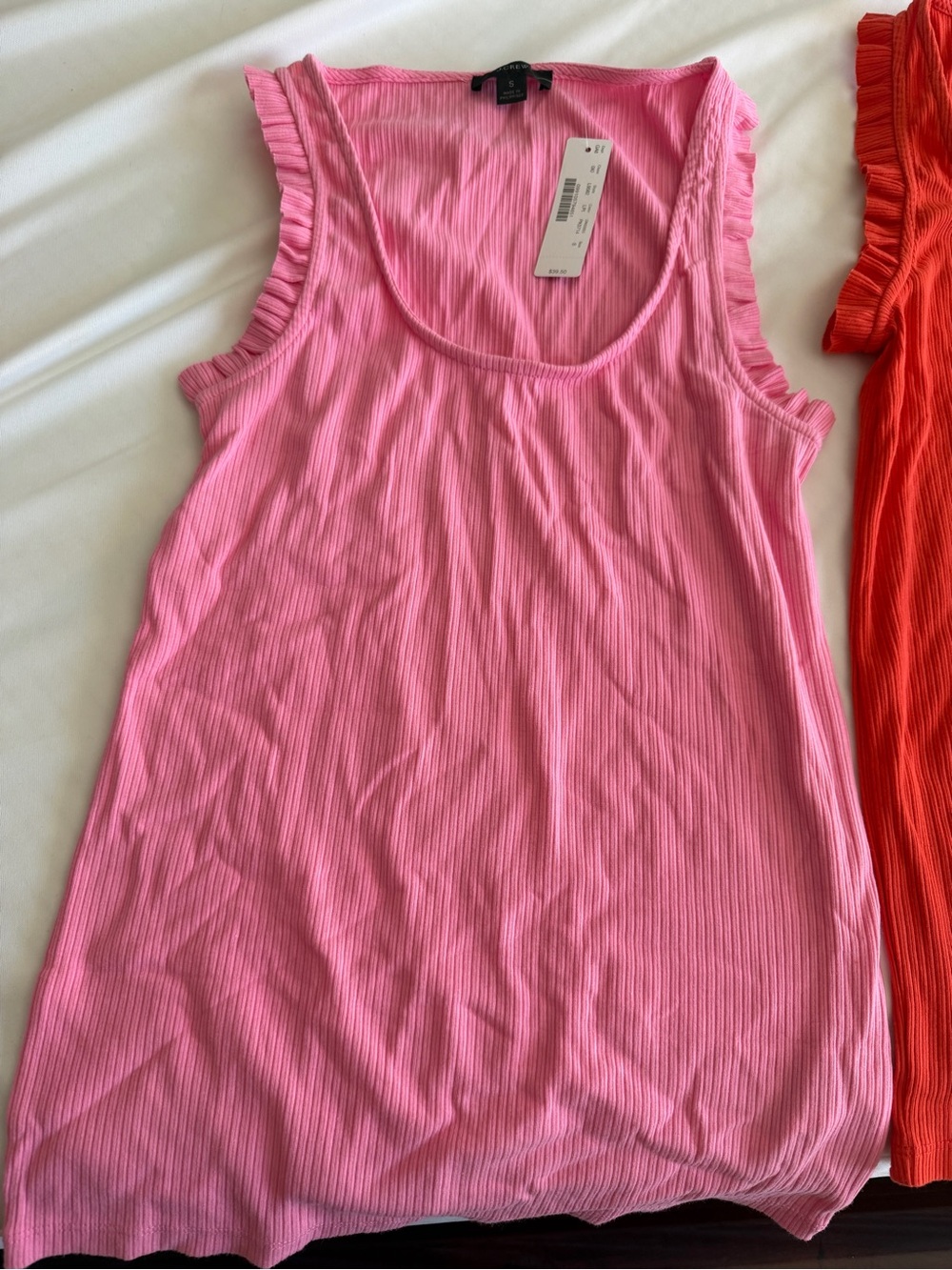 NWT J Crew Pink Ribbed Tank Top